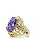 Vintage Schmuck Ring Alexandrit 14 Karat Gelbgold vrc074y